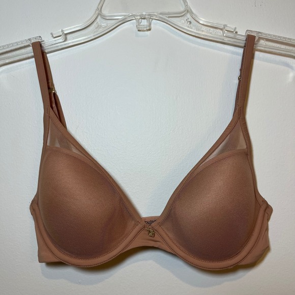 ThirdLove Other - THIRDLOVE Bra 24/7 Classic Contour Plunge Bra Light Brown Removable Pads 30D